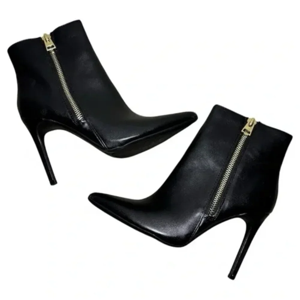 I.N.C. International Concepts Womens Sarishaa Zip Booties Black Smooth Size 10M - Picture 1 of 3